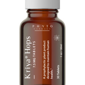 Kriya Hops 7.5 mg 6 hour time release CBD tablets amber bottle 30 tablets